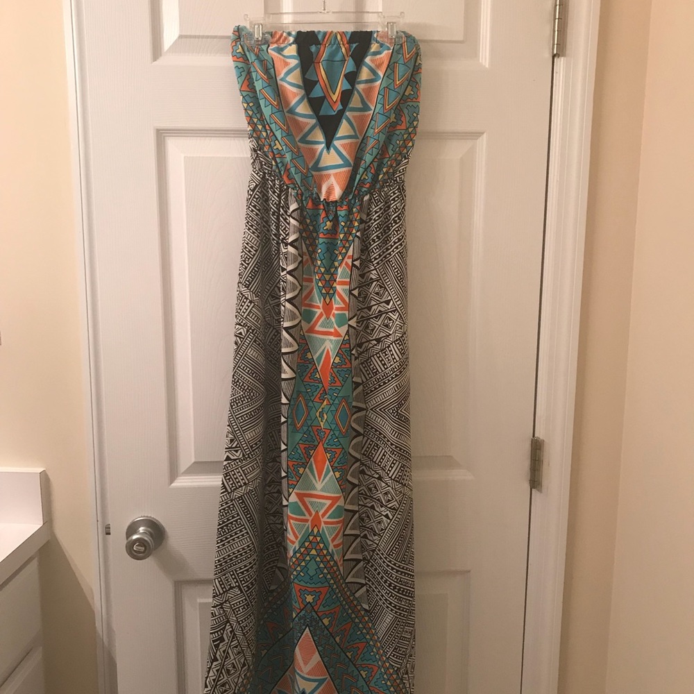 Strapless maxi dress